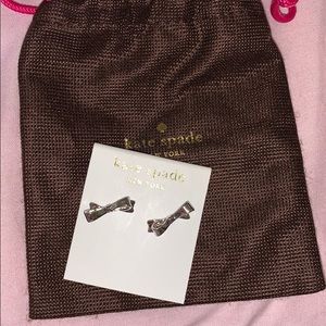 BRAND NEW Silver bow earrings from Kate Spade